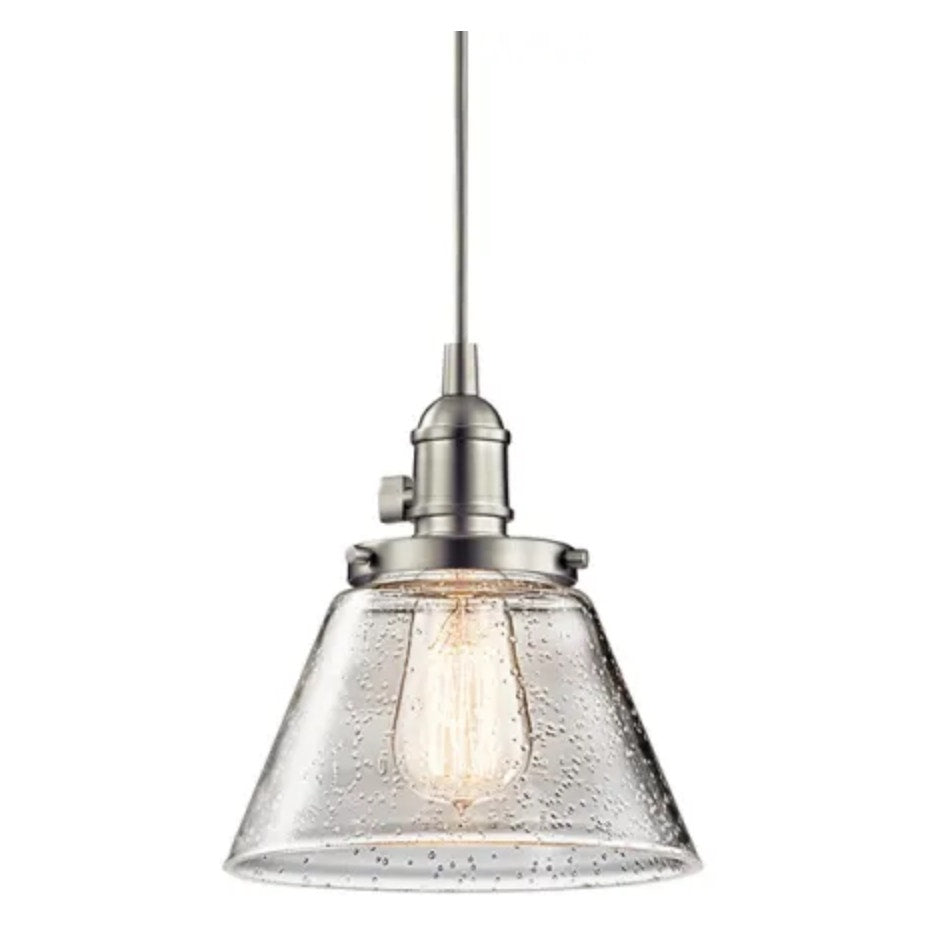 Kichler 43851NI Avery Single Light 8" Wide Mini Pendant - Brushed Nickel
