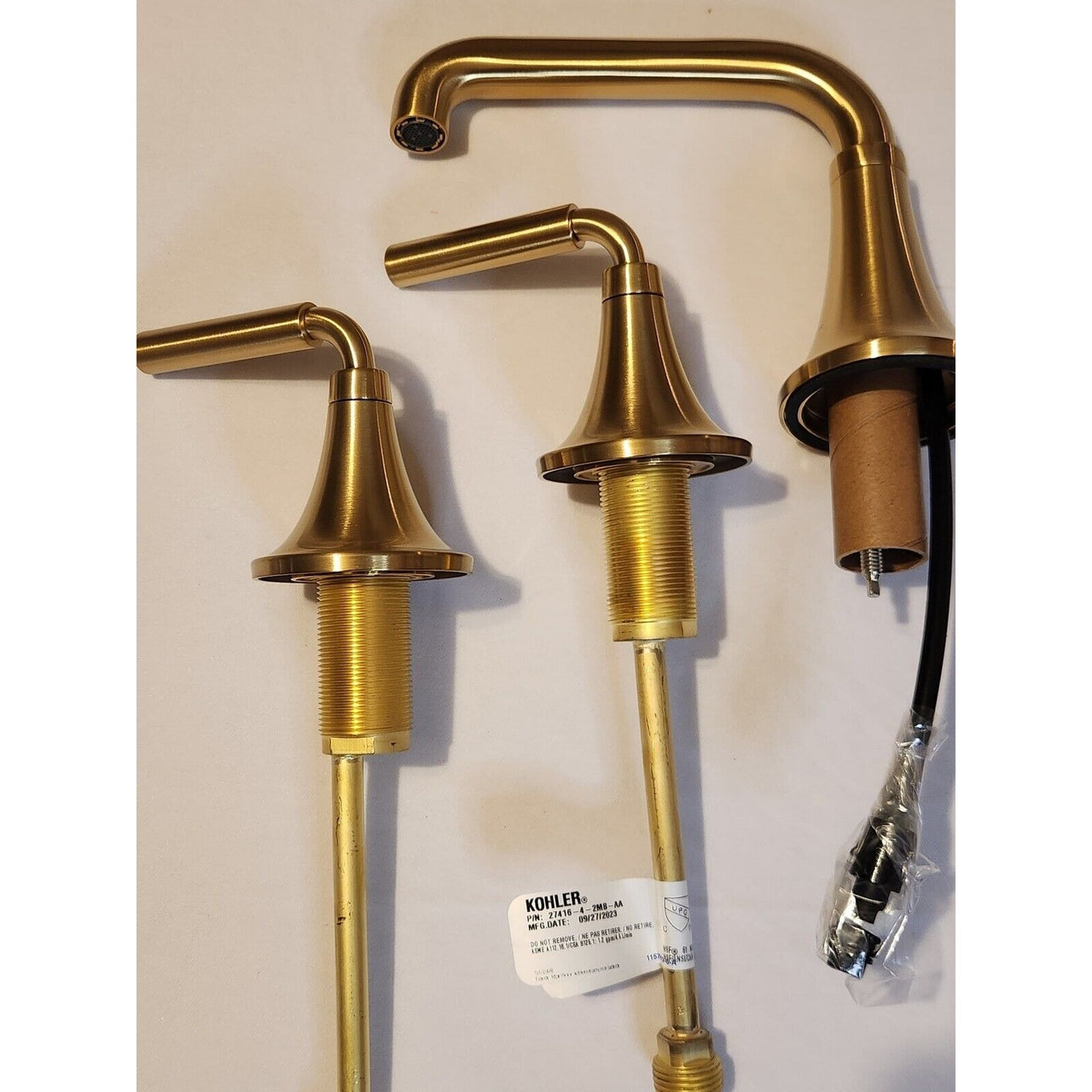 Kohler 27416-4-2MB Tone Widespread Bathroom Faucet-Vibrant Brushed Moderne Brass