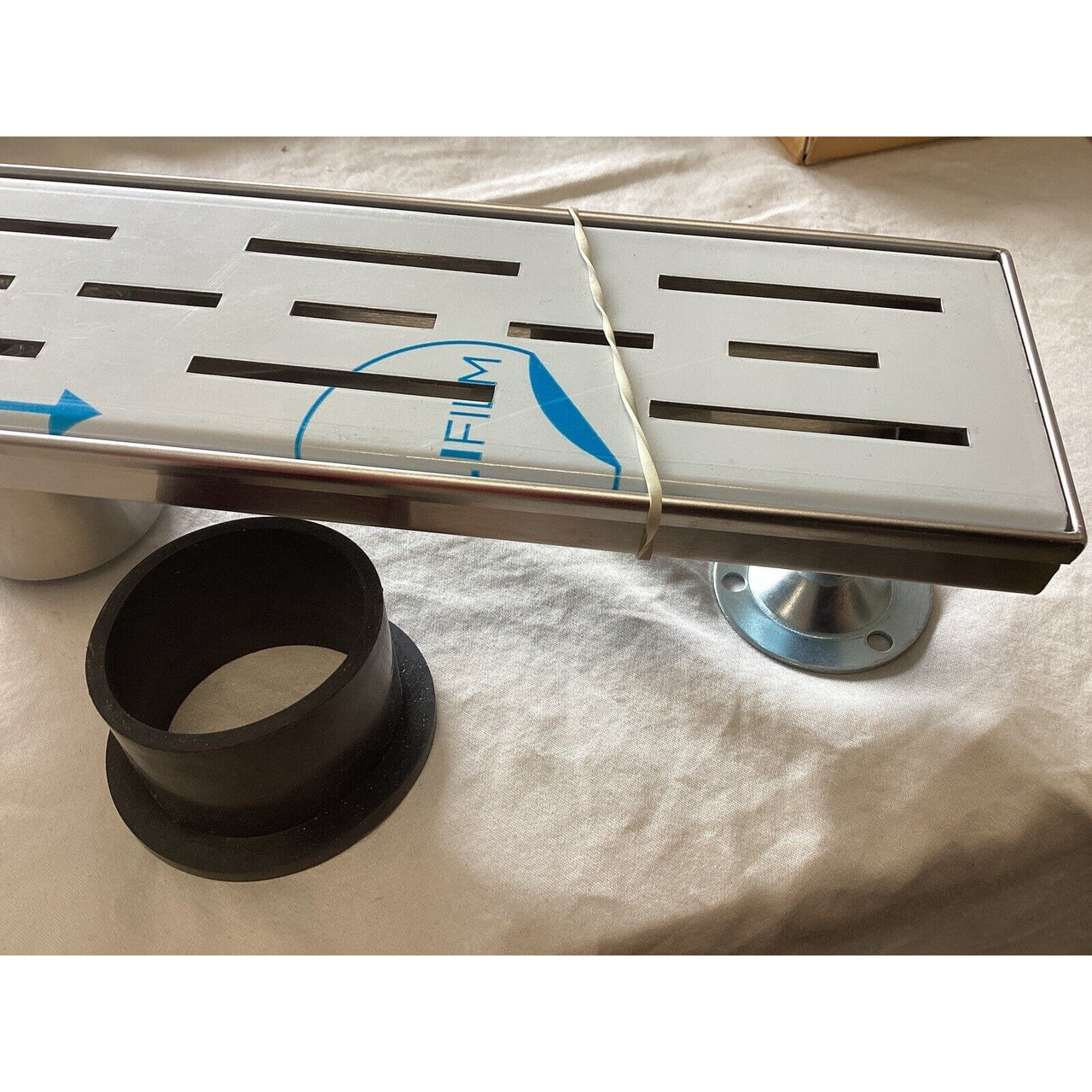 Signature Hardware 415626 18" Effendi Linear Shower Drain-Brushed StainlessSteel