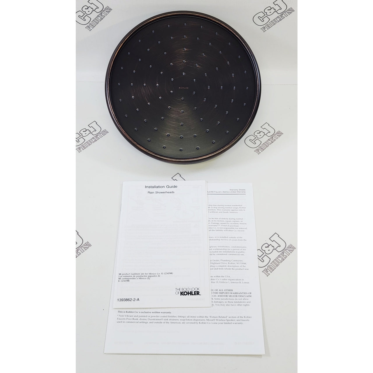 Kohler 13693-2BZ Traditional 2.5 GPM 10" Rainhead - Oil Rubbed Bronze