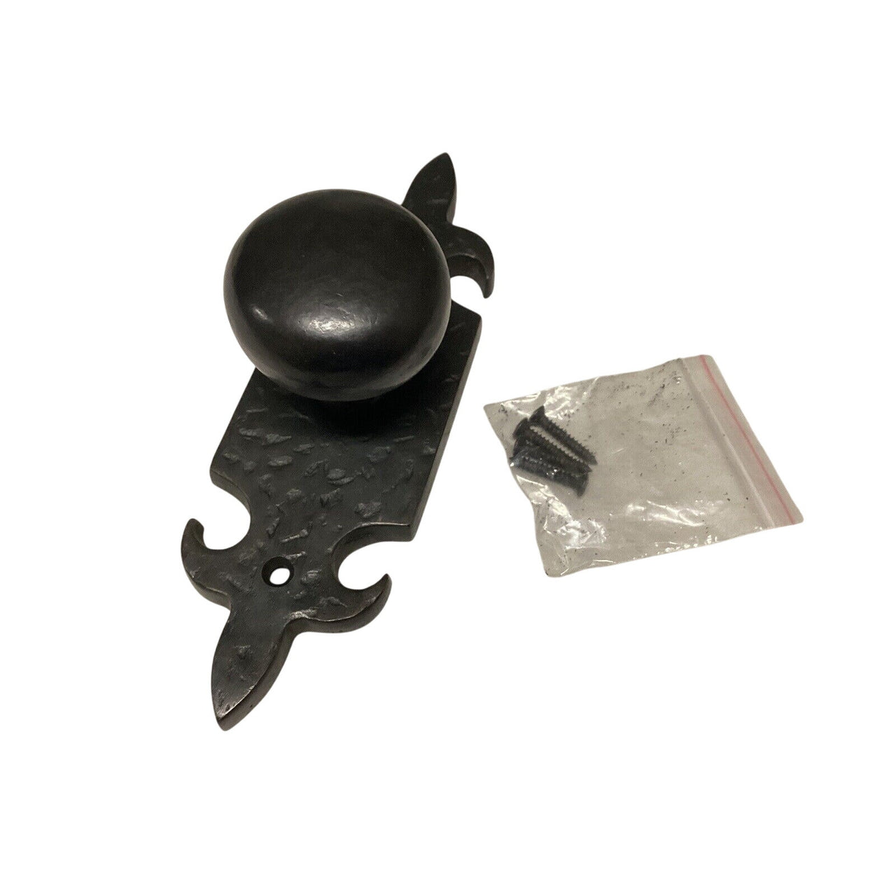 Signature Hardware 444522 Cousteau Bronze Dummy Interior Door Set-Antique Pewter