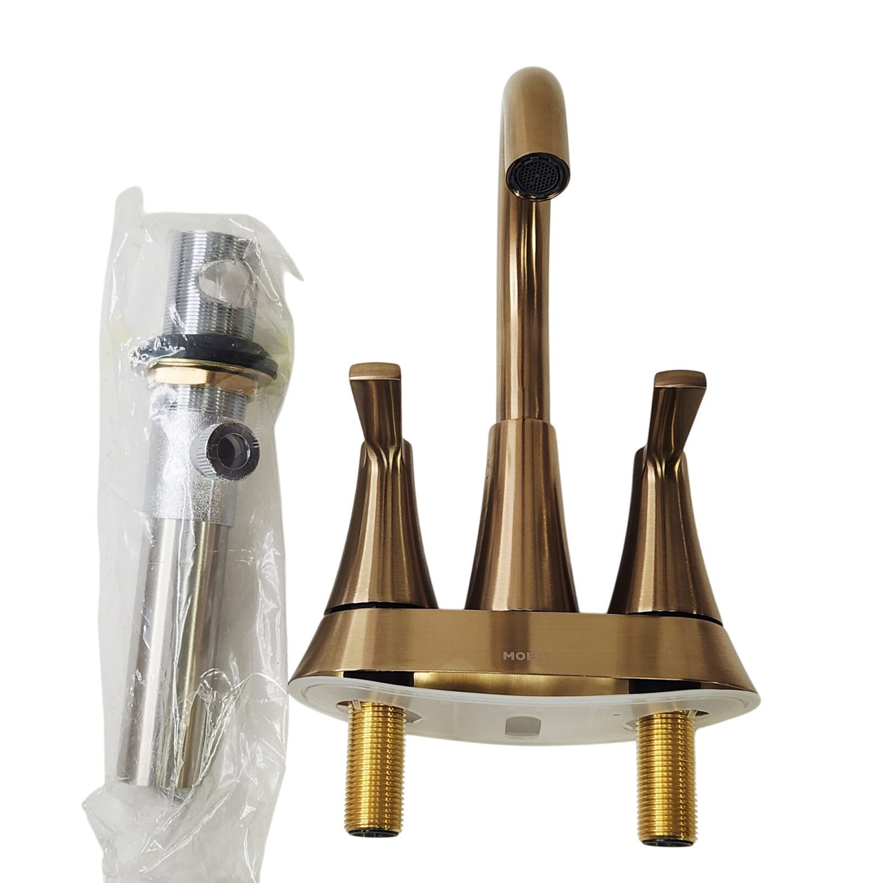 Moen 64432BZG Jase 1.2 GPM Centerset Bathroom Faucet - Bronzed Gold READ