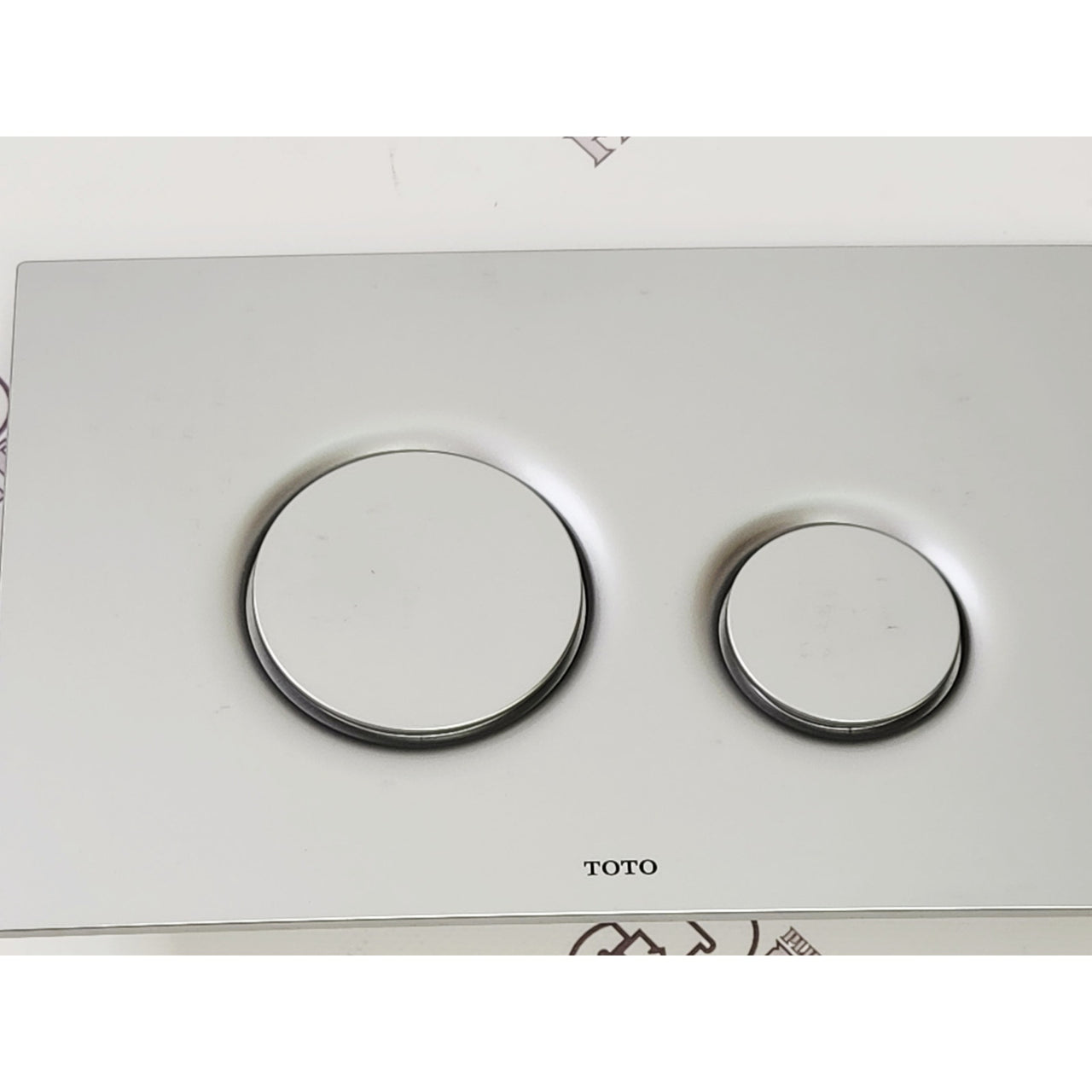 Toto YT930#MS Dual Button White Flush Actuator - Matte Silver READ