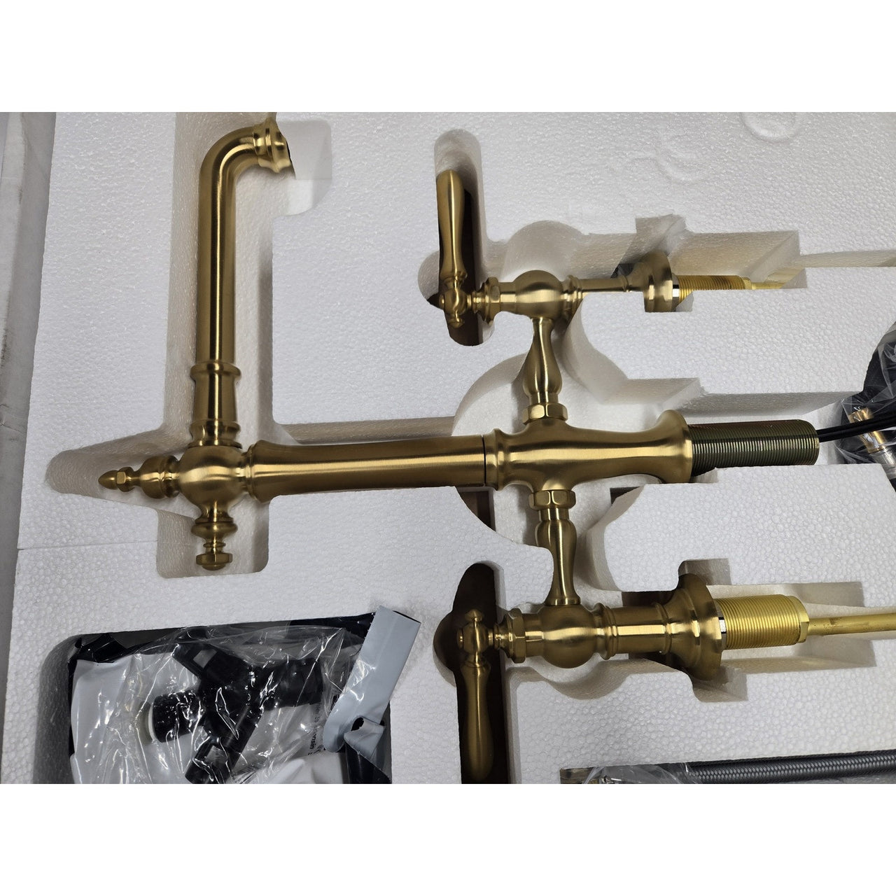 Kohler 76519-4-2MB Artifacts Two-Hole Bridge Kitchen Faucet - Brushed Brass