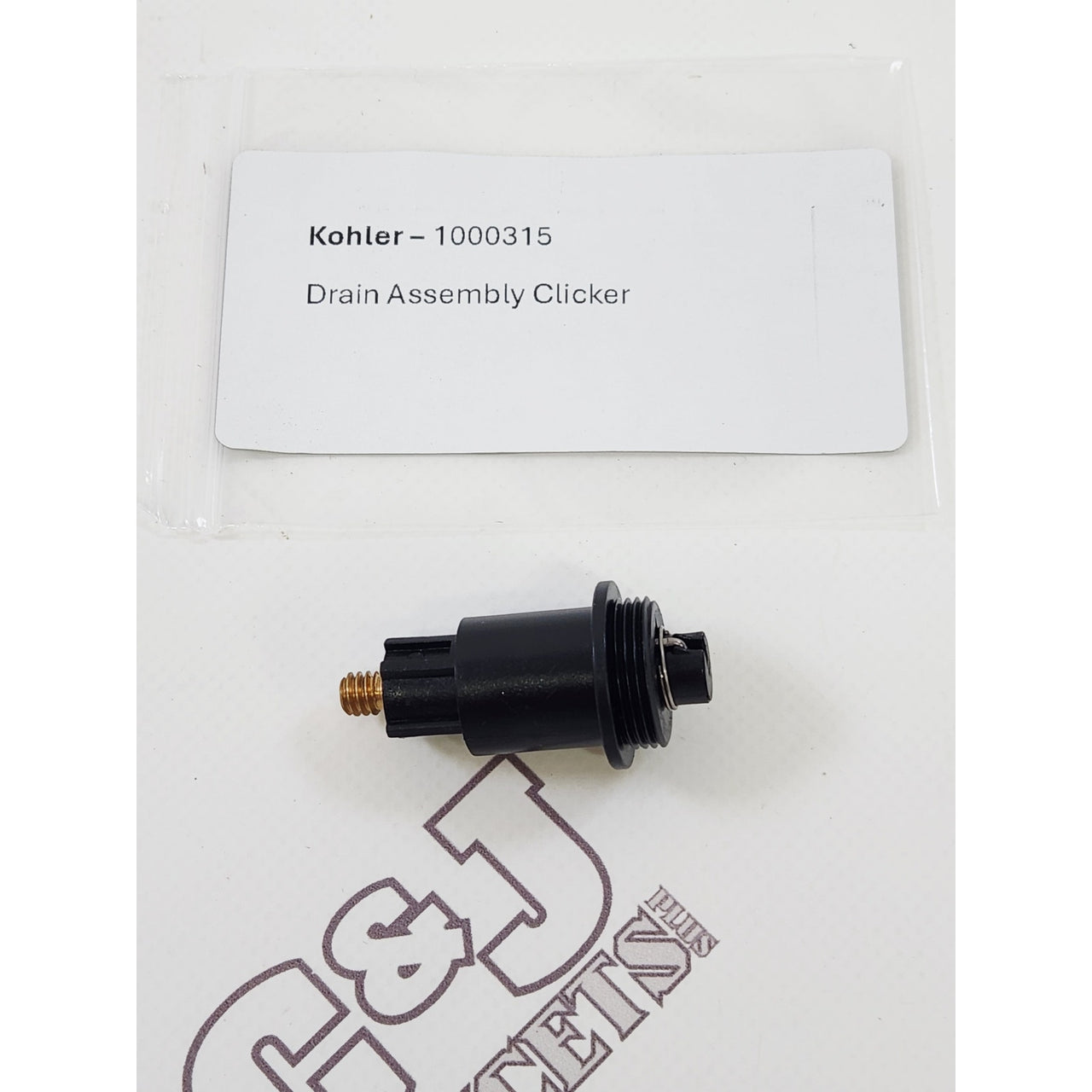 Kohler 1000315 Clicker Drain Assembly Bathroom Sink Repair Part - Unfinished