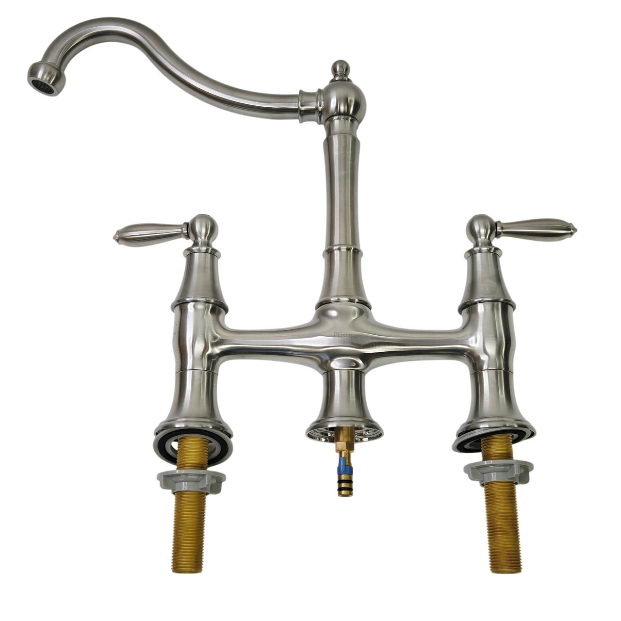 Pfister F-031-4C0S Courant 2-Handle Bridge Kitchen Faucet - Stainless Steel