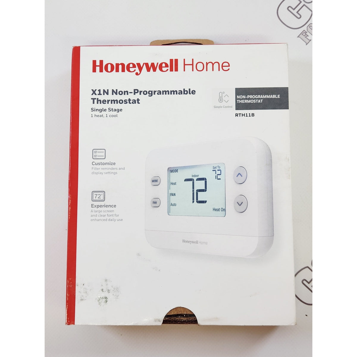 Honeywell Home RTH11B X1N 1 Heat 1 Cool Wall Mount Thermostat - White