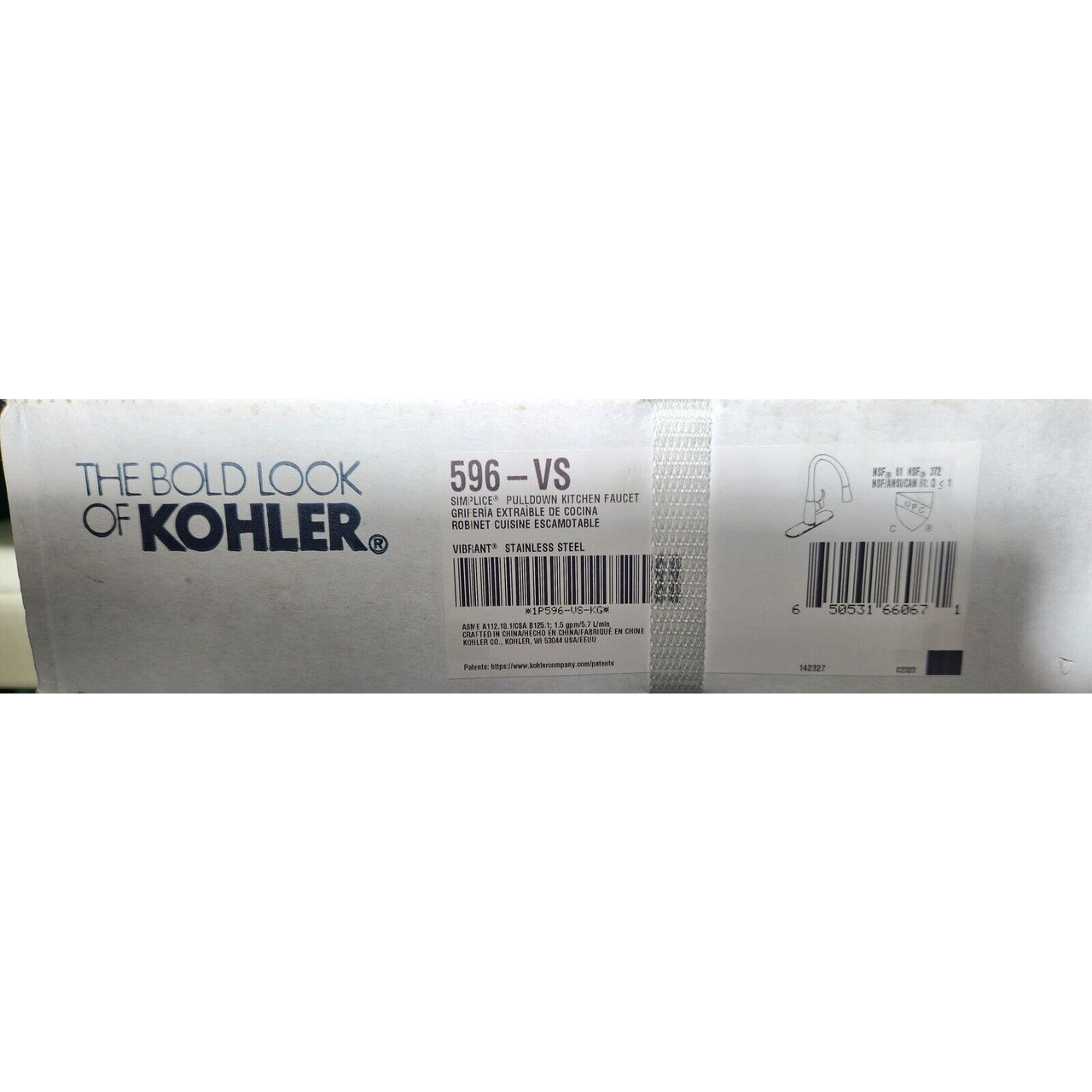 Kohler 596-VS Simplice 3-Spray Kitchen Faucet - Vibrant Stainless - FREE Ship!