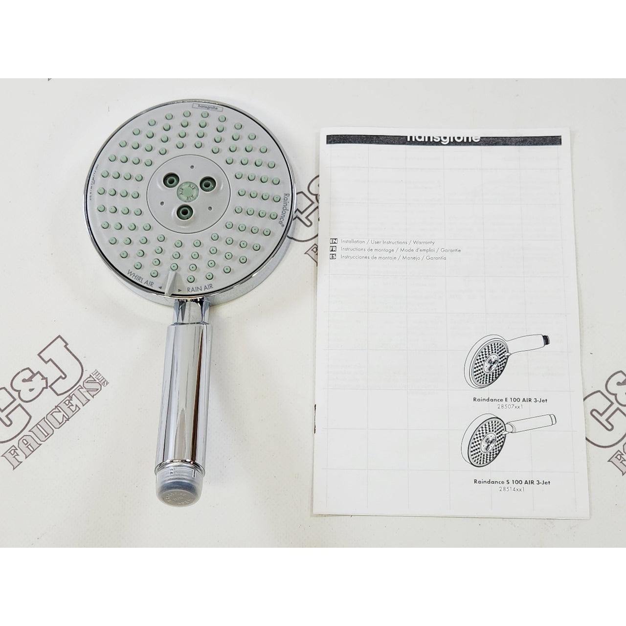 hansgrohe 28514001 Raindance S 120 AIR 2.5 GPM 3-Jet Handshower - Chrome