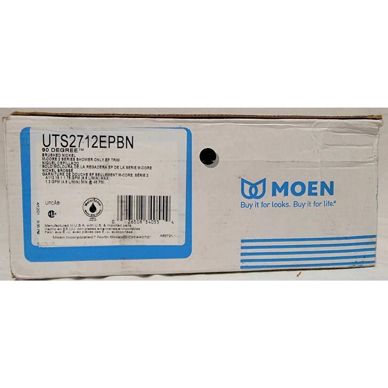 Moen UTS2712EPBN M-Core 2-Series 90 Degree Shower Trim Kit - Brushed Nickel*