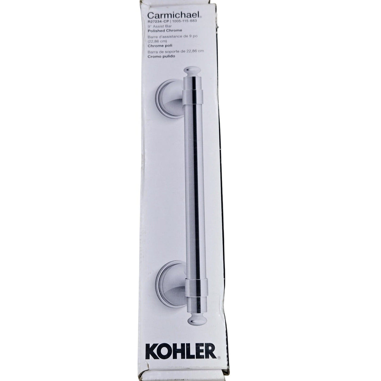 Kohler R27234-CP Carmichael 9 in. Grab Bar - Polished Chrome