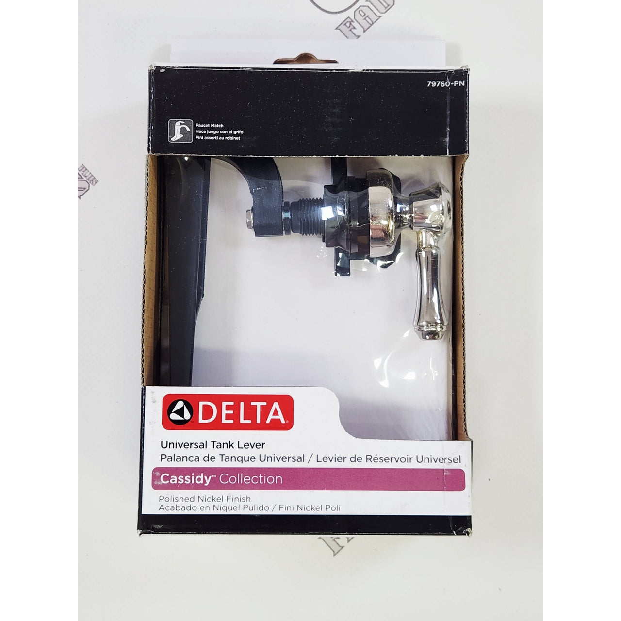 Delta 79760-PN Cassidy Tank Lever, Standard Handle - Brilliance Polished Nickel