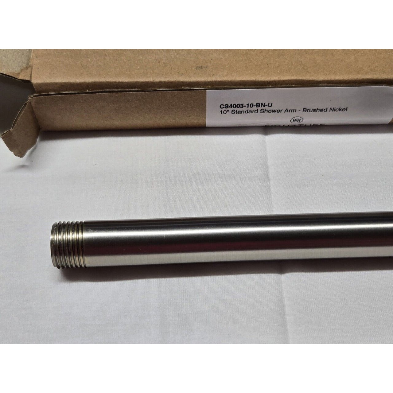 Signature Hardware 213462 10" Wall Mounted Standard Shower Arm - Brushed Nickel