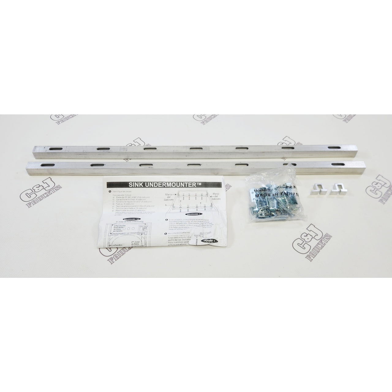 Rohl QN25UM Allia 25" Undermount Sink Kit - Whitefr