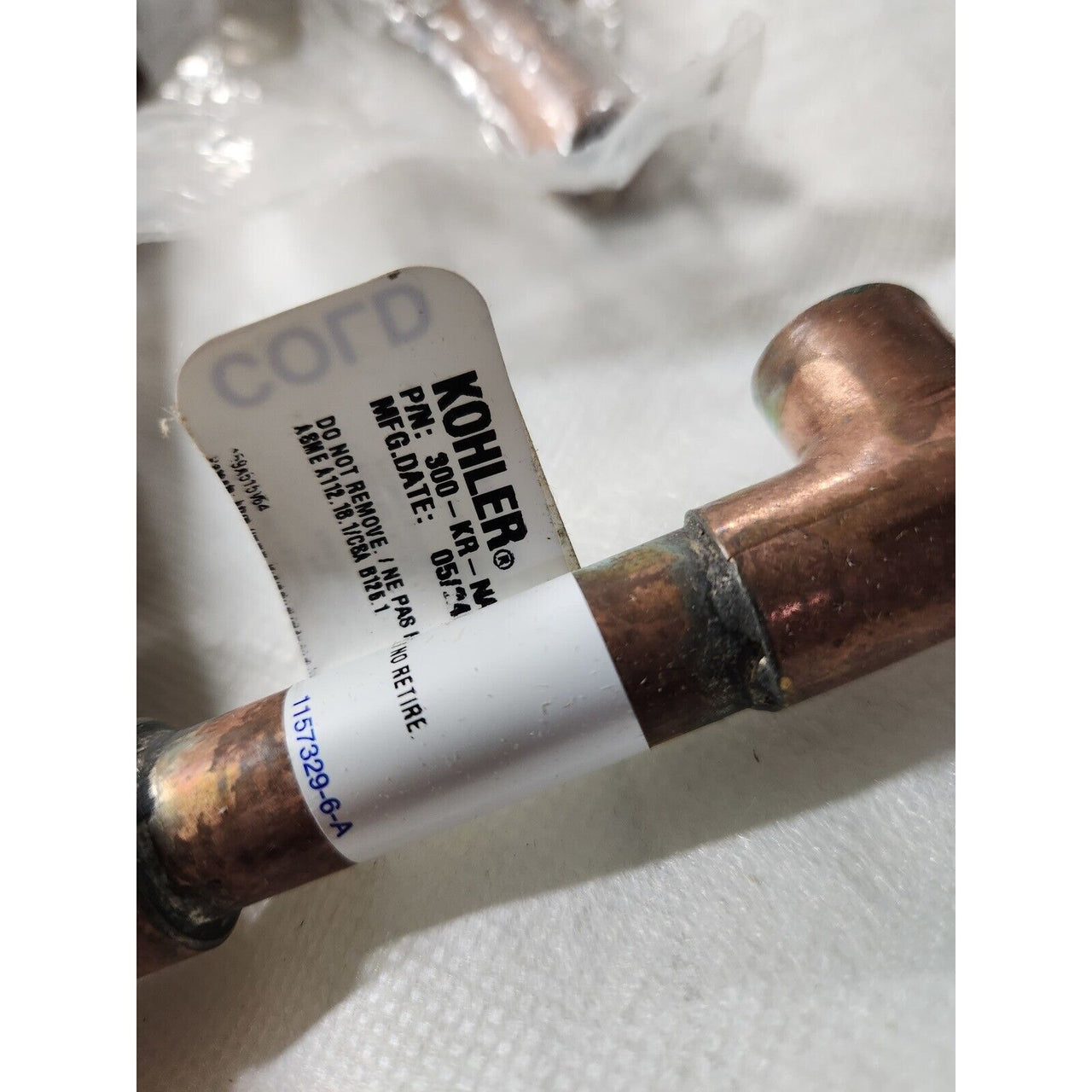 Kohler 300-KR-NA Devonshire 1/2 Inch High-Flow Valve with Rigid Connections