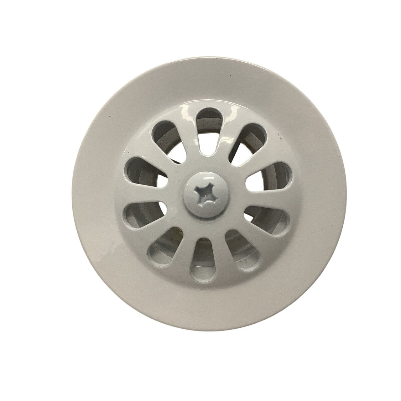Signature Hardware HL-27043+4845-36-WHT Daisy Wheel Overflow Cover w/Bolt -White