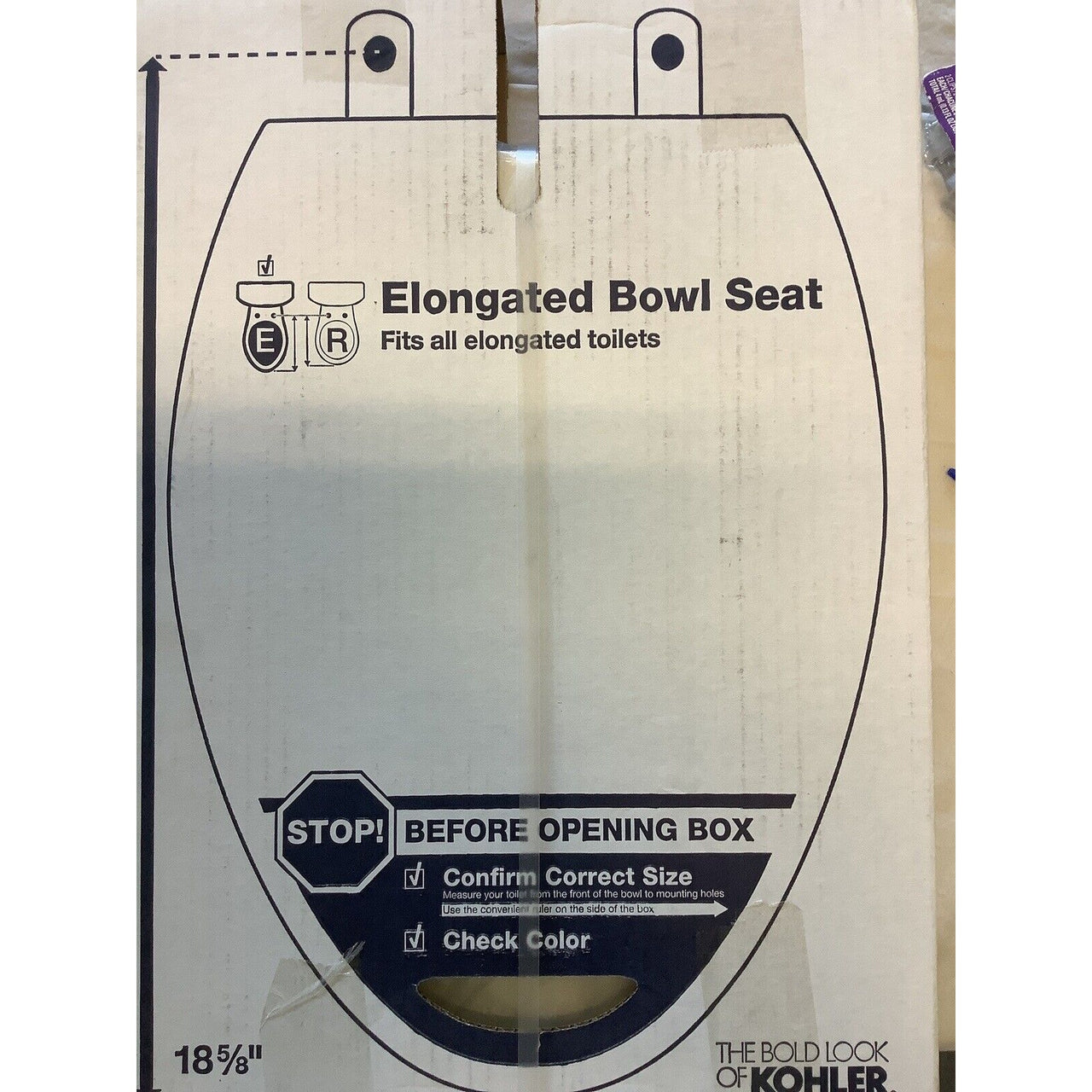 Kohler 7671-0 Grip-Tight Cachet, Quiet Close, Elongated Toilet Seat - White