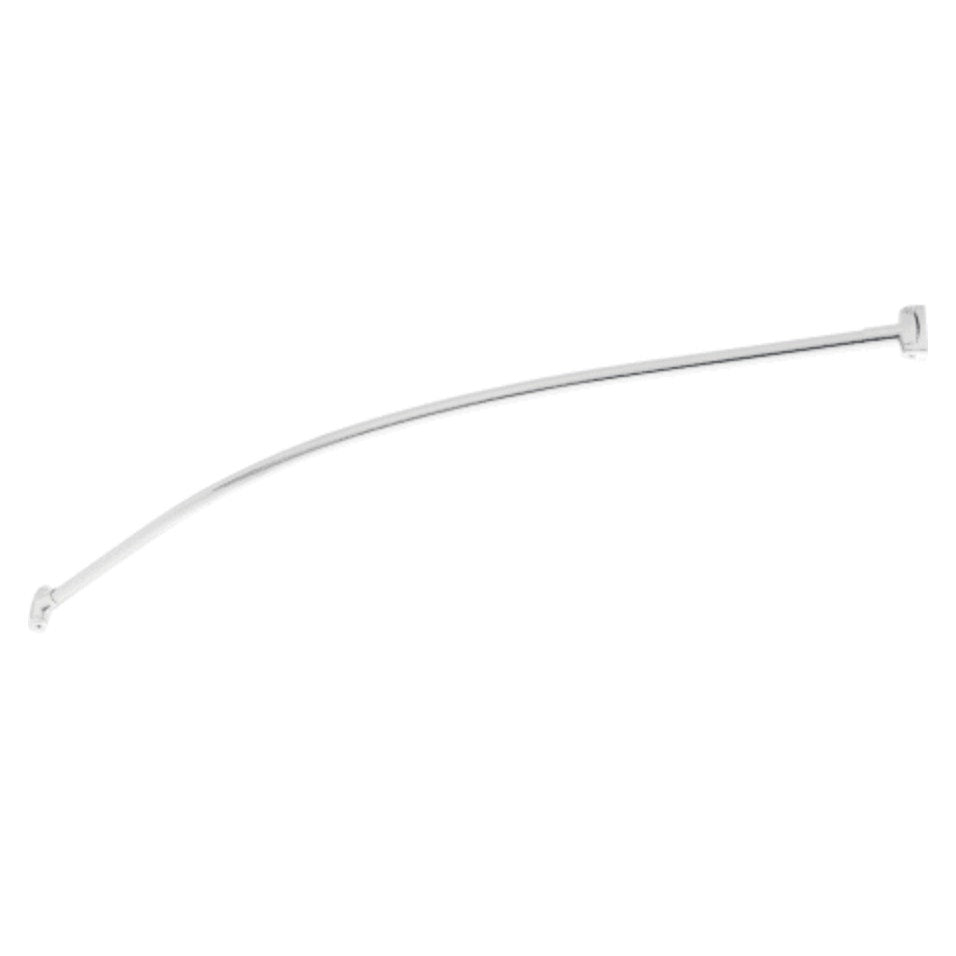 Signature Hardware 466765 66" Curved Brass Shower Rod - Chrome