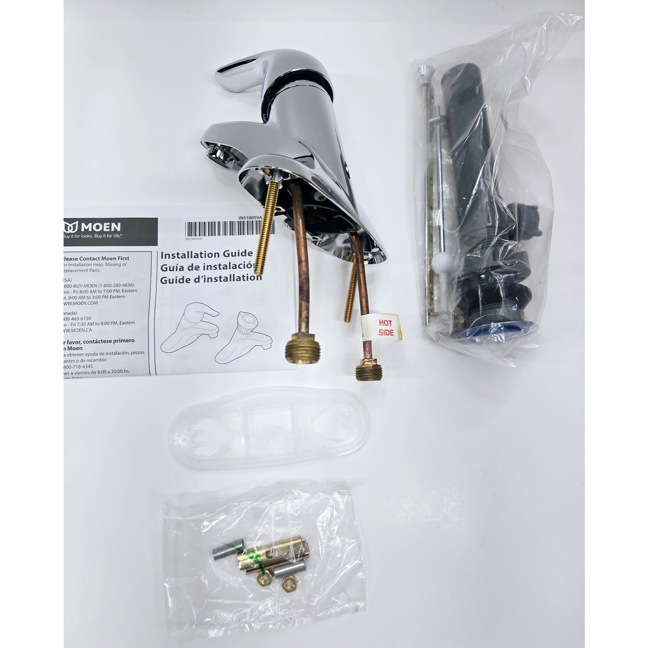 Moen WS84503 Adler Single-Handle Low Arc Centerset Bathroom Faucet - Chrome