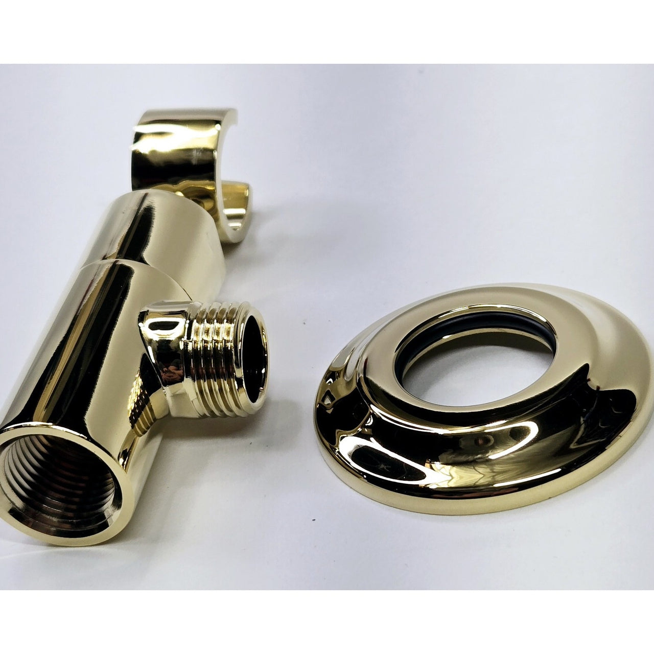 Jaclo 6459-PB Water Supply Elbow with Handshower Holder - Polished Brass