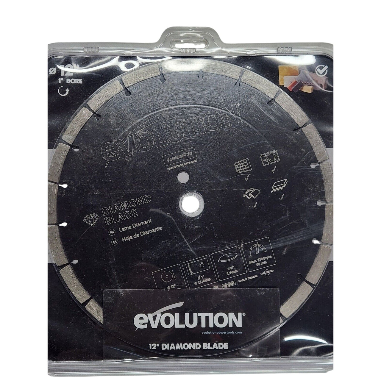 Evolution D300SEG-CS2 Concrete, Stone, and Brick 12" Cutting Diamond Blade