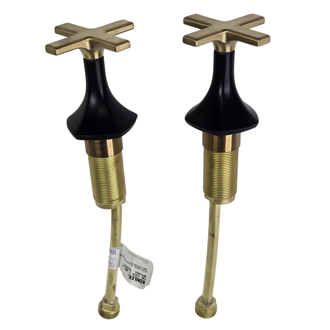 Kohler 27010-3-BMB Occasion Cross Handles for Bathroom Sink - Black/Gold *READ1