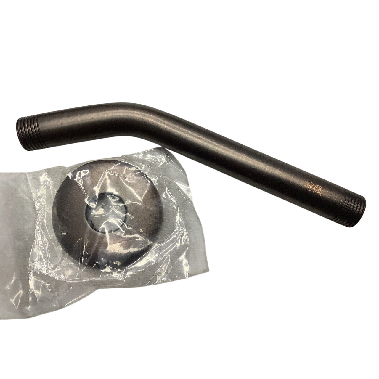 Signature Hardware 231891 8" Standard Shower Arm and Flange - Oil Rubbed Bronze