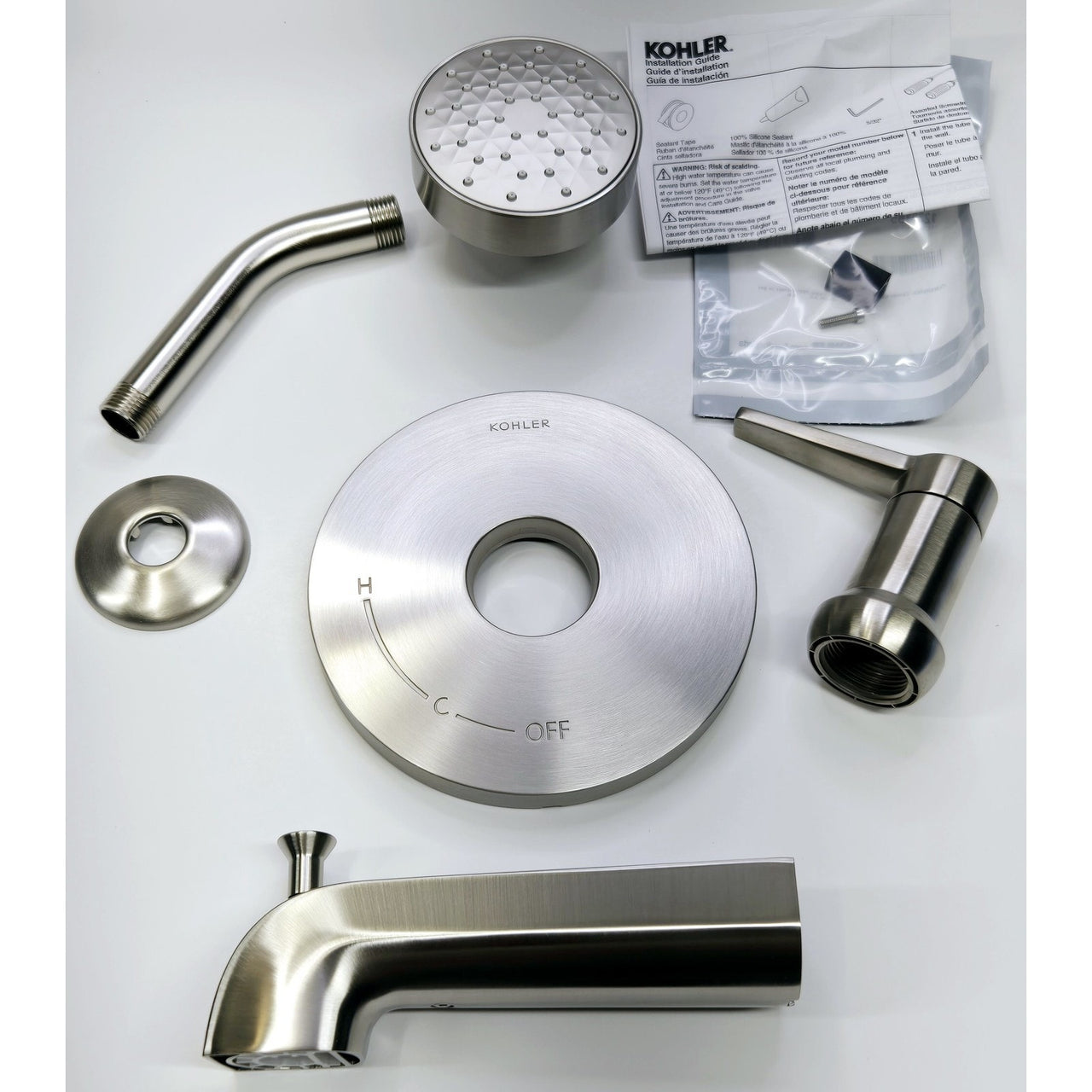 Kohler TS97074-4G-BN Pitch Bath and Shower Trim Kit, 1.75 GPM - Brushed Nickel