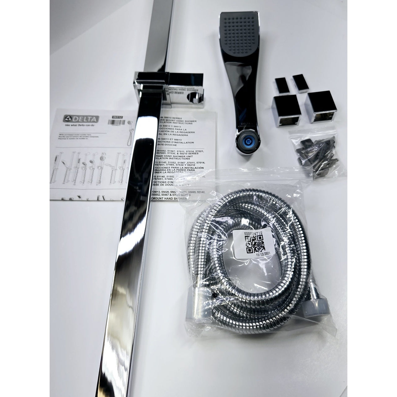 Delta 57051 Dryden Slide Bar HandHeld Shower with Hose - Chrome