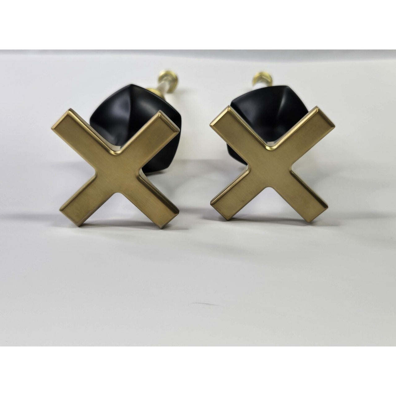 Kohler 27010-3-BMB Occasion Cross Handles for Bathroom Sink - Black/Gold *READ2