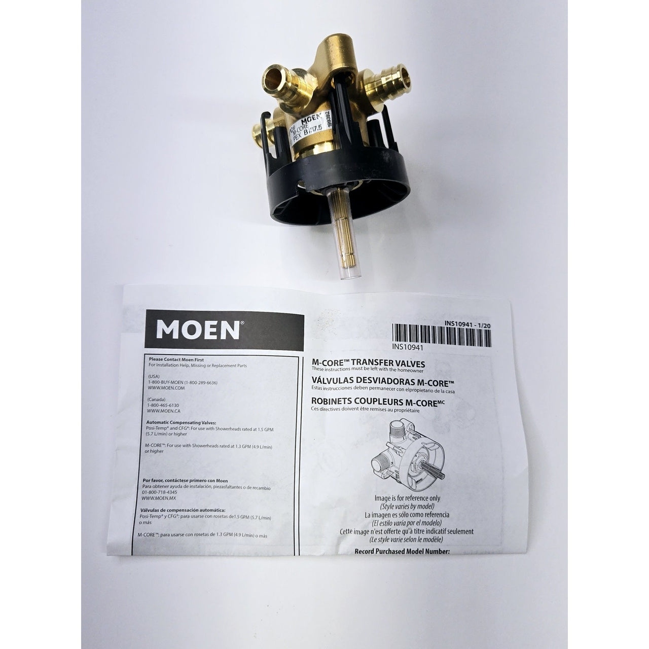 Moen U361CX M-CORE 1/2" 3 or 6 Function Transfer Valve with PEX Connections