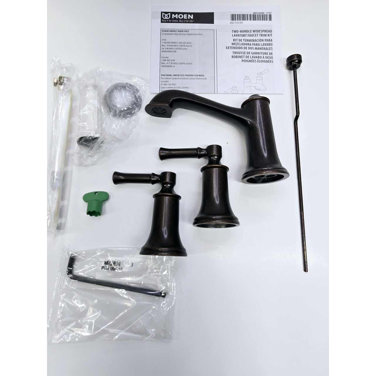 Moen T6805ORB Dartmoor Widespread Bathroom Faucet with Drain - Oil Rubbed Bronze