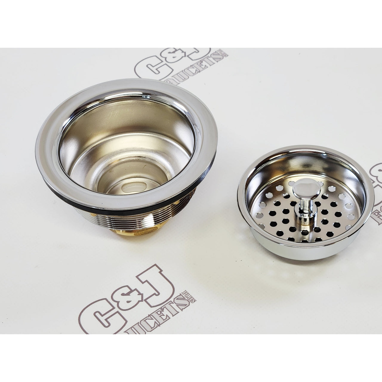Signature Hardware 446624 3-1/2" Kitchen Sink Basket Strainer - Chrome