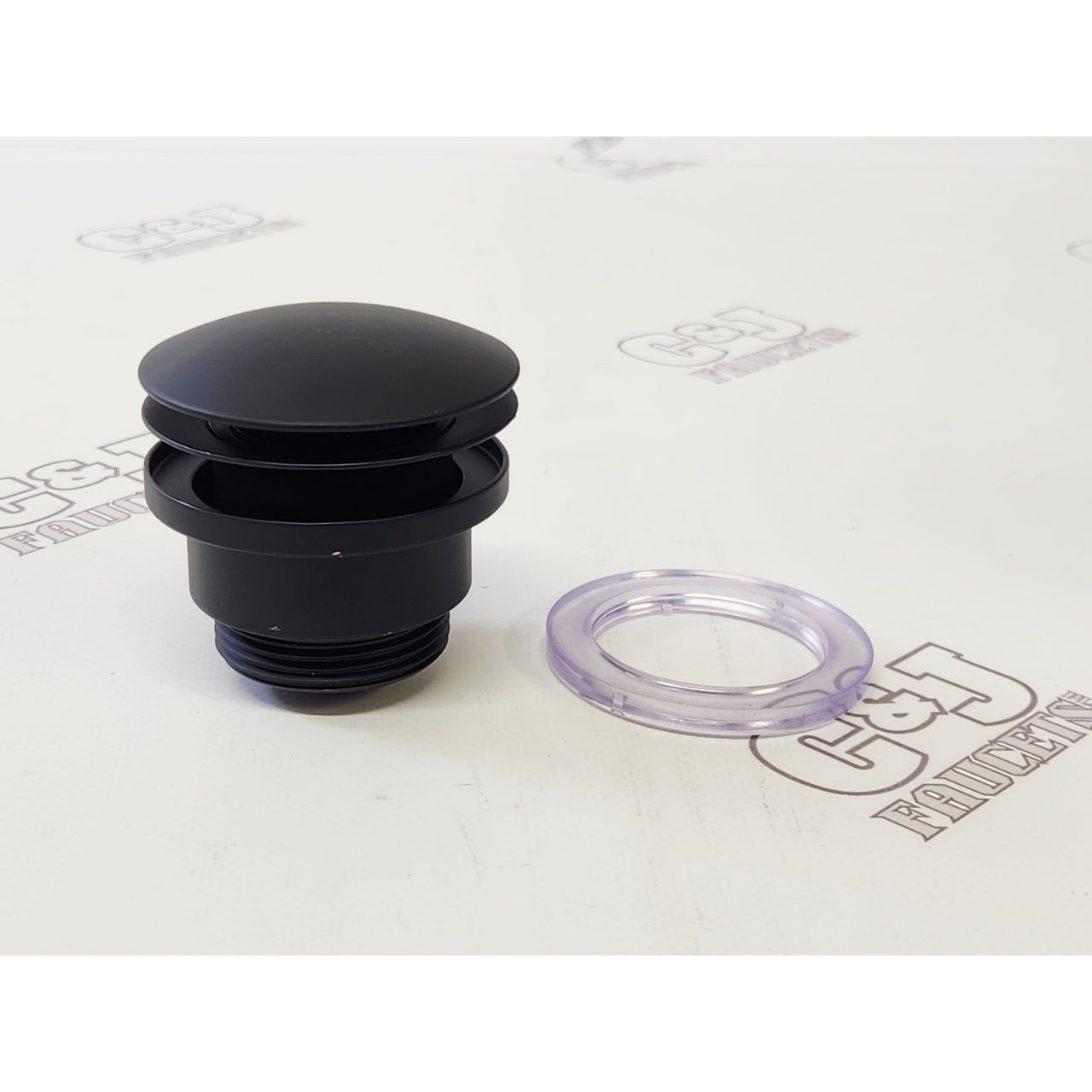 WS Bath Collections WSBC 00076.22 Push Waste Bathroom Drain - Matte Black READ