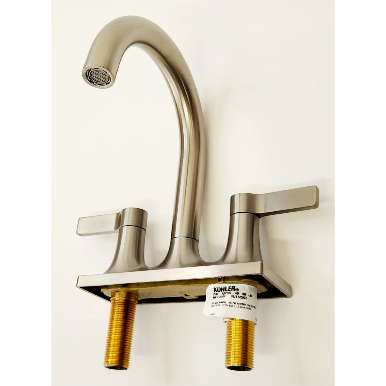 Kohler R22797-4D-BN Venza Centerset 1.2GPM Bathroom Sink Faucet - Brushed Nickel