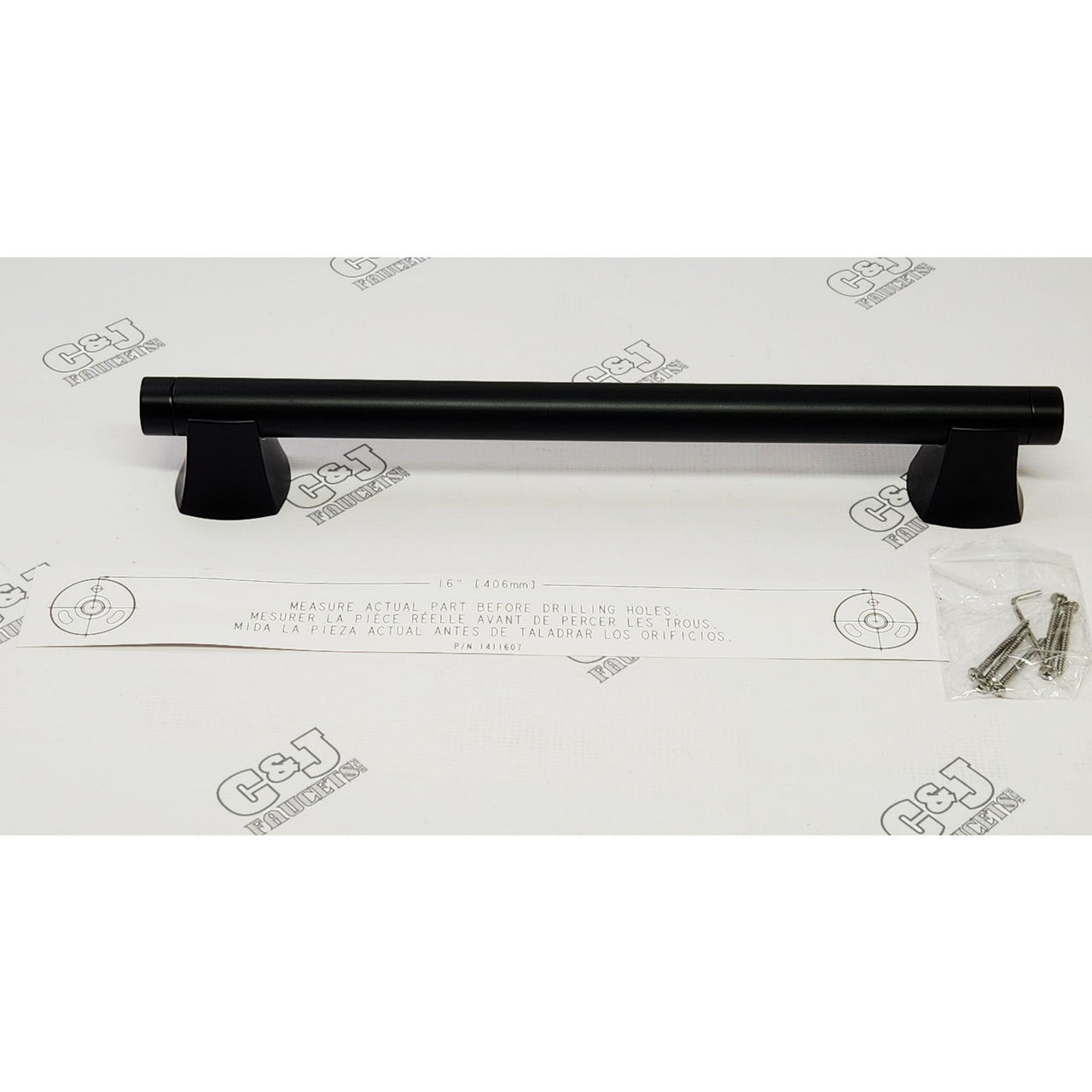 Kohler R27241-BL Rubicon 16 in Grab Bar - Matte Black