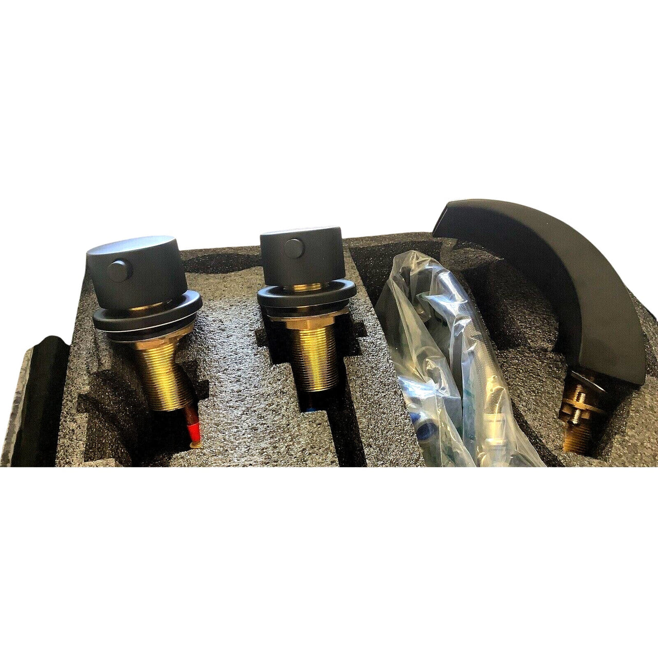 BWE A-916430-B 8 inch Waterfall Widespread Bathroom Faucet - Matte Black