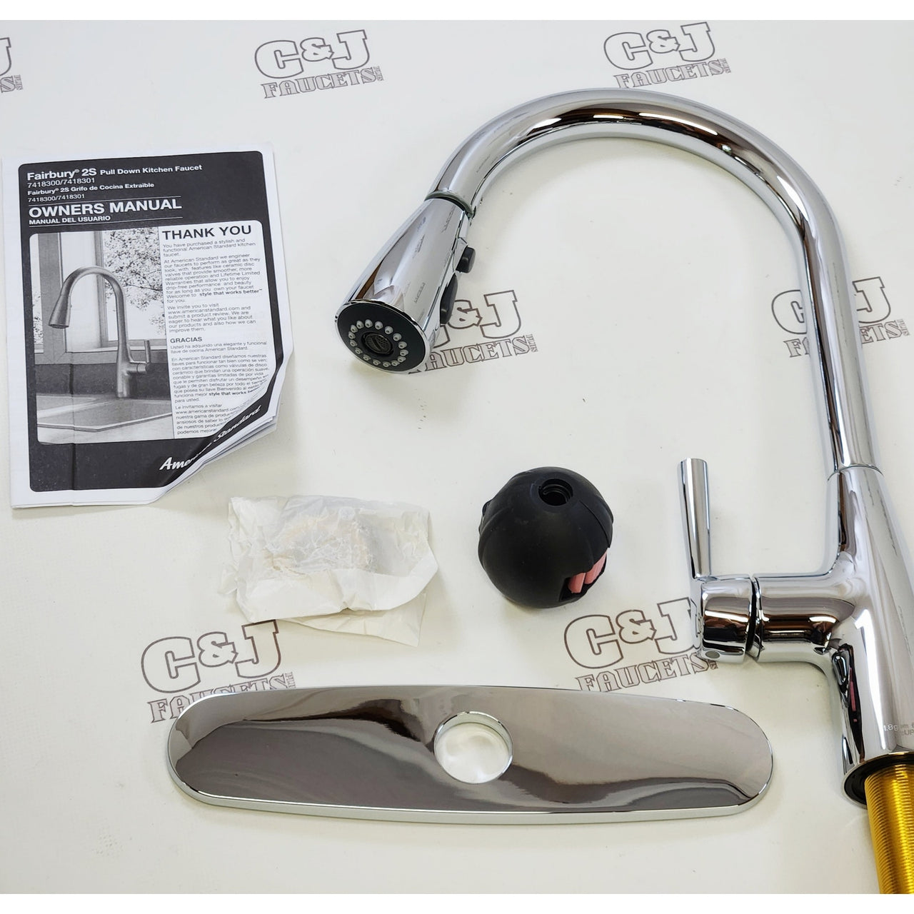American Standard 7418300.002 Fairbury 2S 1.8 GPM Pull-Down Faucet - Chrome
