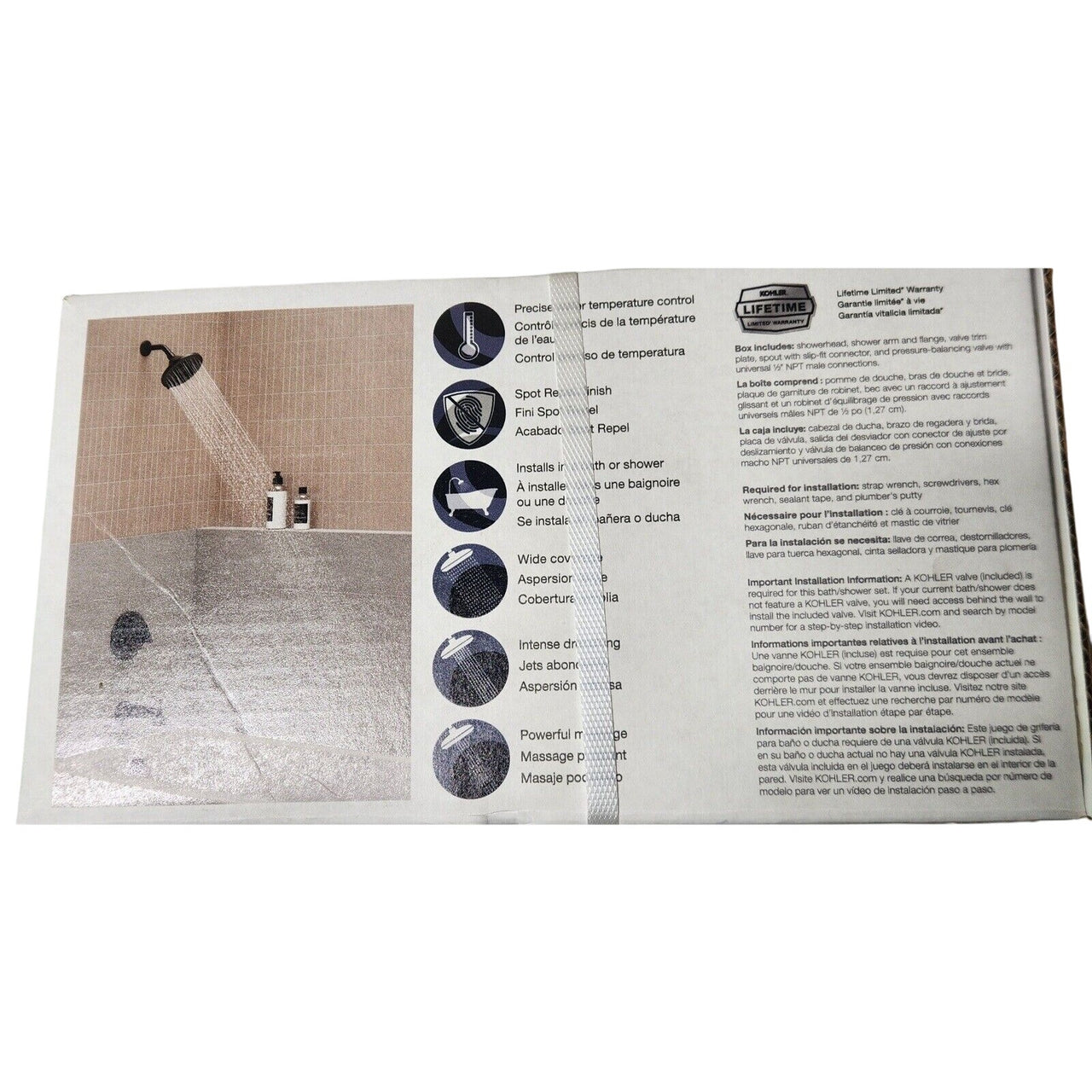 Kohler R29667-4G-BL Setra Rite-Temp Bath and Shower Faucet Set - Matte Black