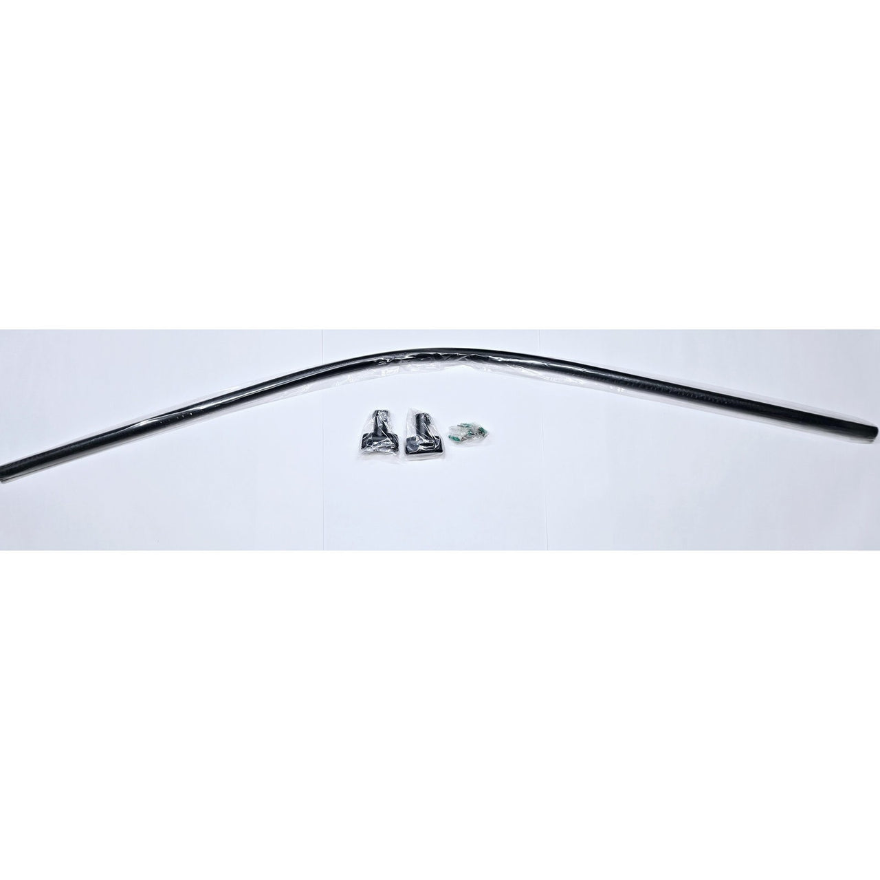Signature Hardware 466771 72" Curved Brass Shower Rod - Matte Black