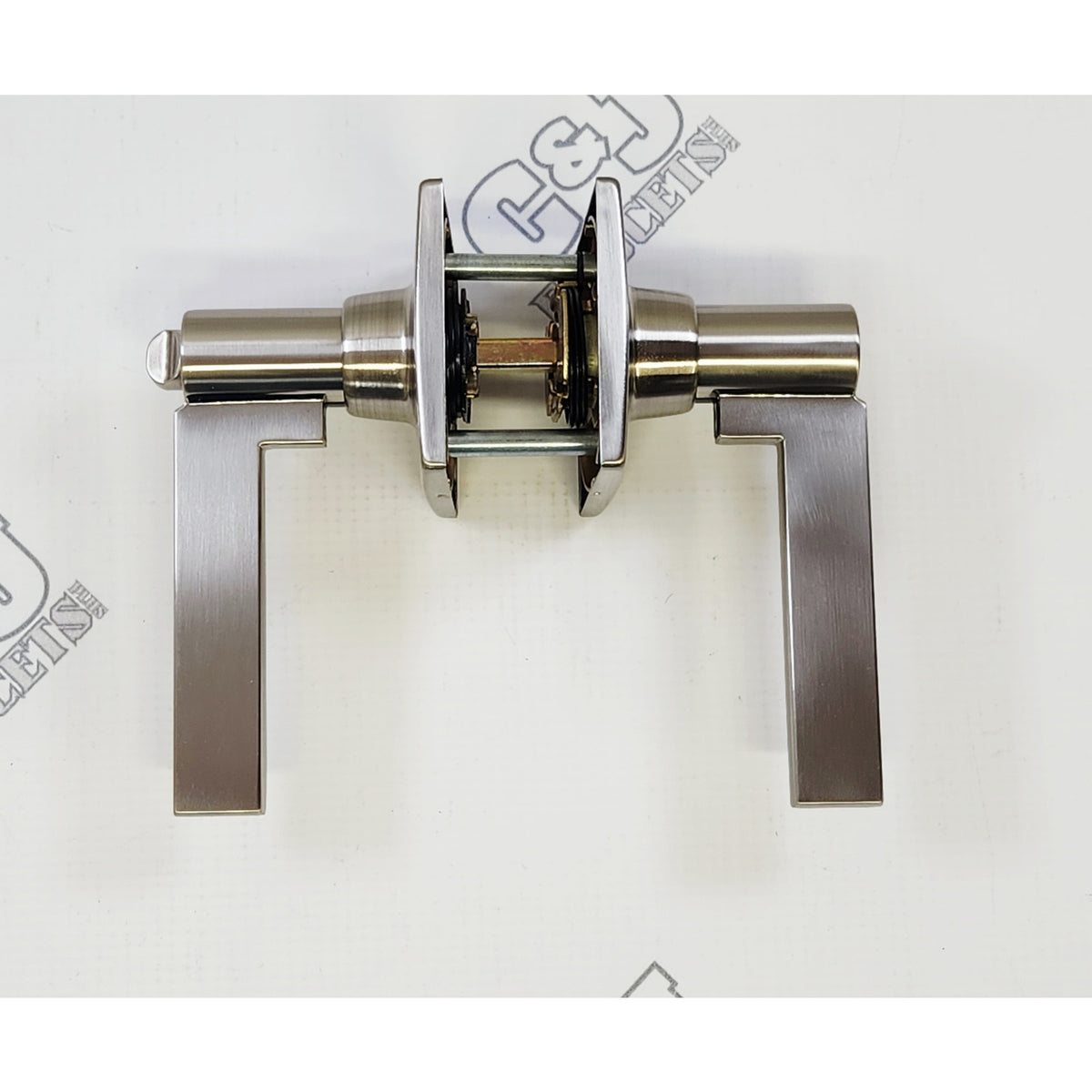 Yale Expressions YMRC52.NILUS15 Nils Entry Lever Marcel Rose Schlage-SatinNickel