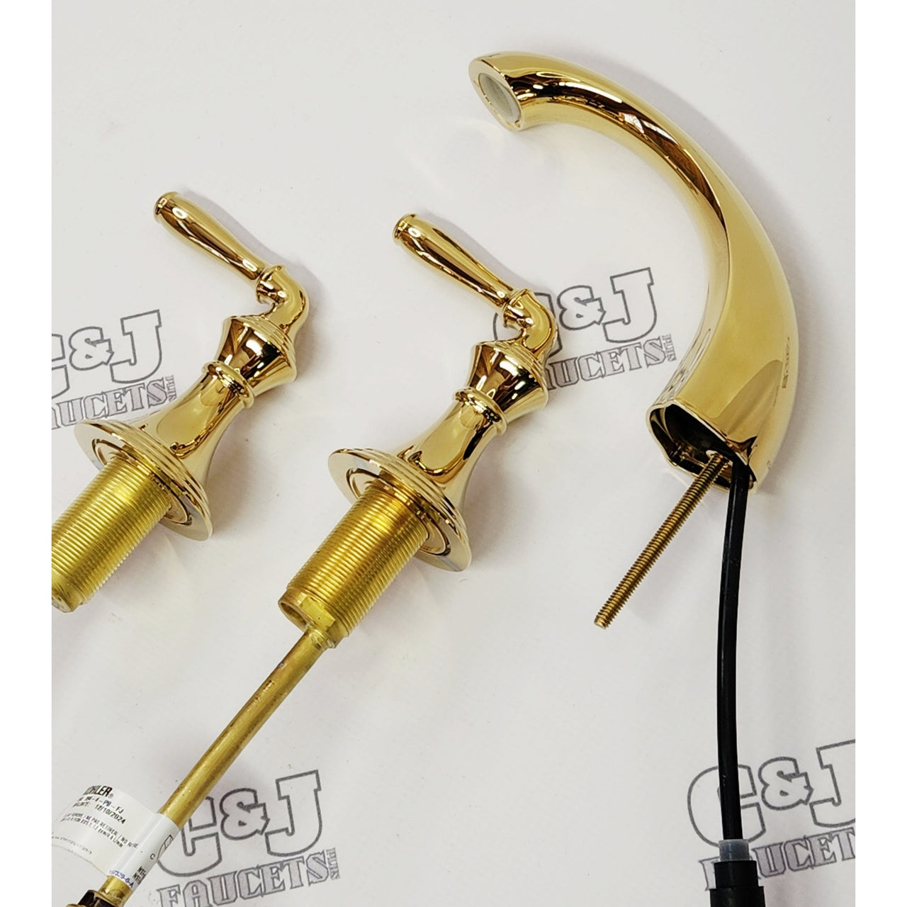 Kohler 394-4-PB Devonshire Bathroom Sink Faucet - Vibrant Polished Brass READ