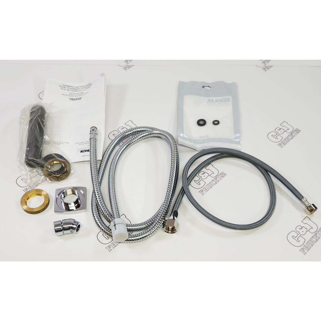 Kohler 14789-CP Loure Bathroom Deck Mount Handshower Holder and Hose - Chrome