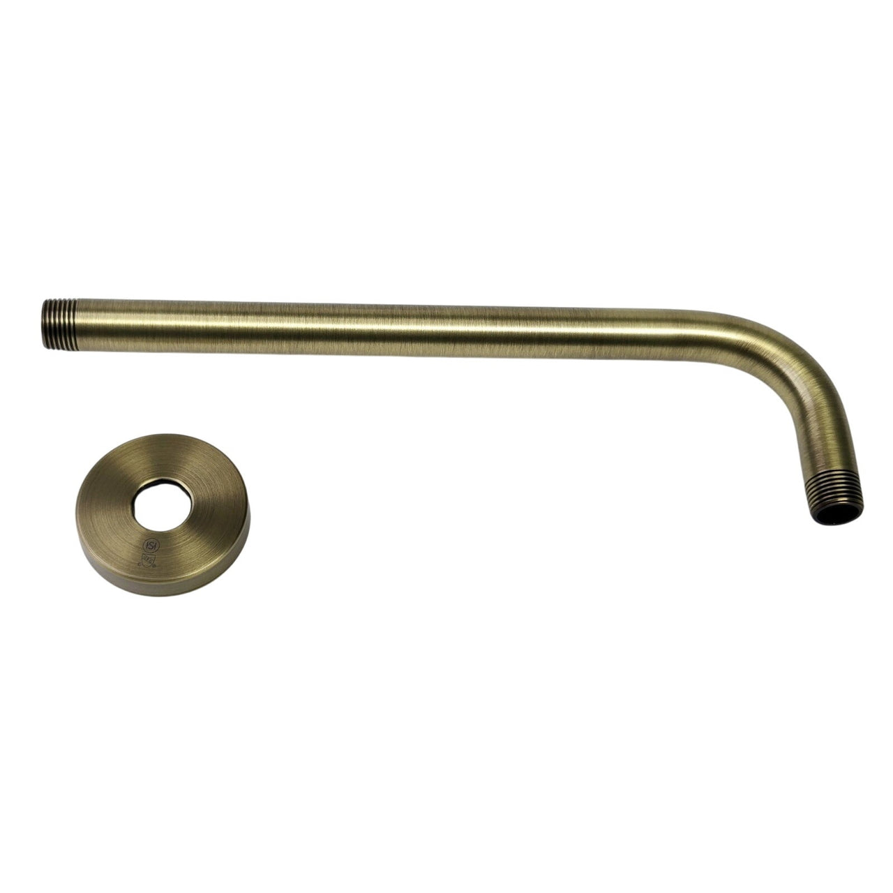 Signature Hardware 485514 12" Wall-Mount Rainfall Shower Arm - Aged Brass