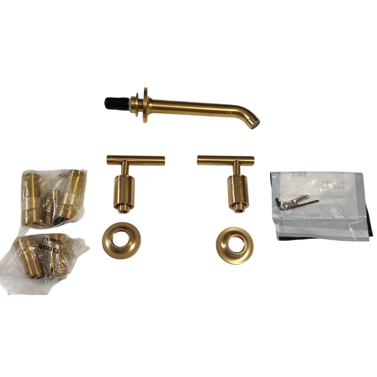 Kohler T14413-4-2MB Purist Bathroom Sink Faucet - Brushed Moderne Brass