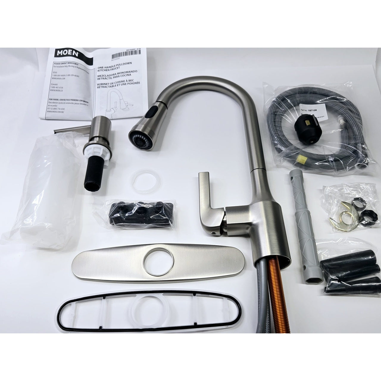 Moen 87114SRS Milton Pull-Down Sprayer Kitchen Faucet - Spot Resist Stainless