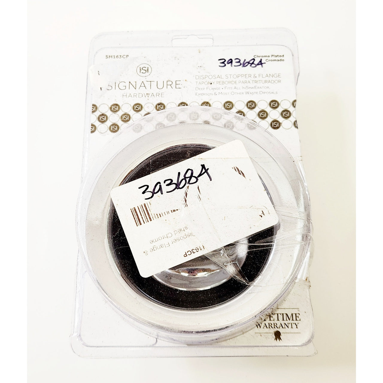 Signature Hardware 393684 Garbage Disposer Flange & Stopper - Polished Chrome