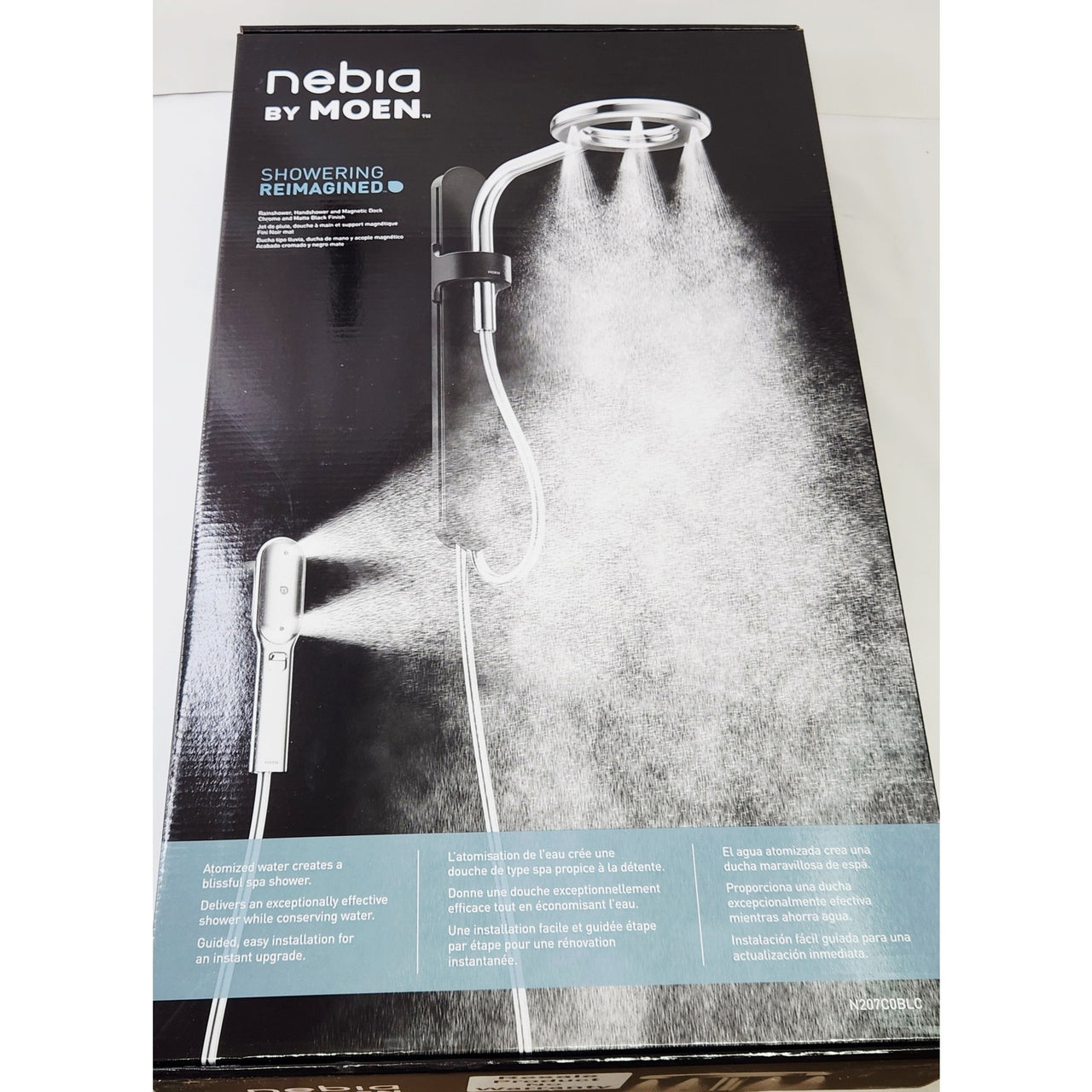 Moen N207C0BLC Moen Spa Shower, Rainshower, and Handshower - Matte Black/Chrome