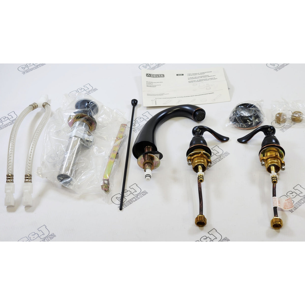 Delta B3596LF-OB Windemere 1.2 GPM Widespread Bathroom Faucet -Oil Rubbed Bronze