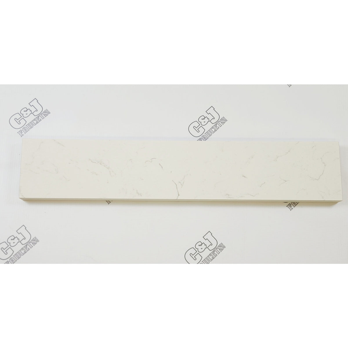 Ariel AL-CQ-SIDESPLSH 21-3/16" Quartz Vanity Side Splash - Carrara White Quartz